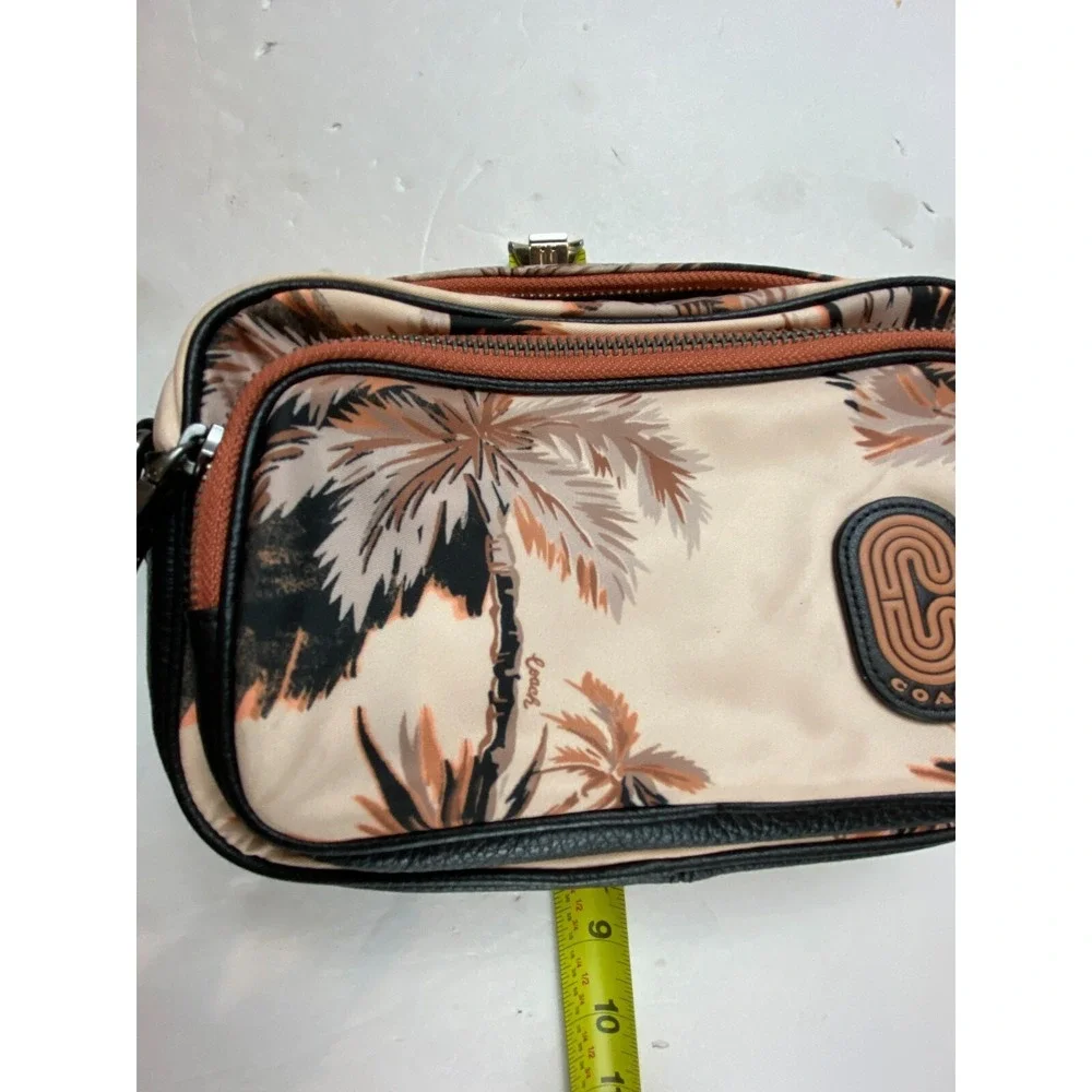 Coach Court Crossbody Shoulder Bag With Glowing Palm Print Leather Strap NWOT